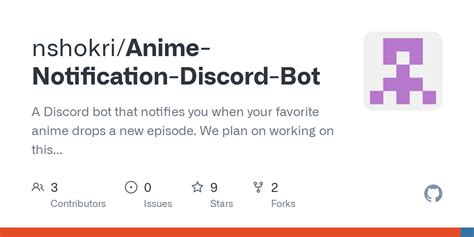 Github Nshokrianime Notification Discord Bot A Discord Bot That