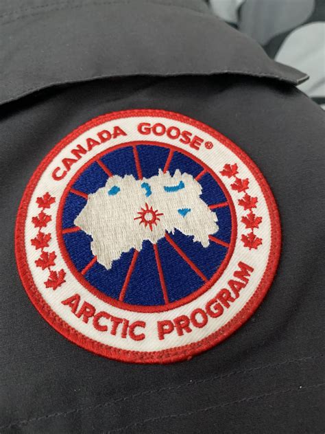 Here’s A Close Up Shot Of A Retail Canada Goose Expedition Parka Badge For Future Qc Purposes