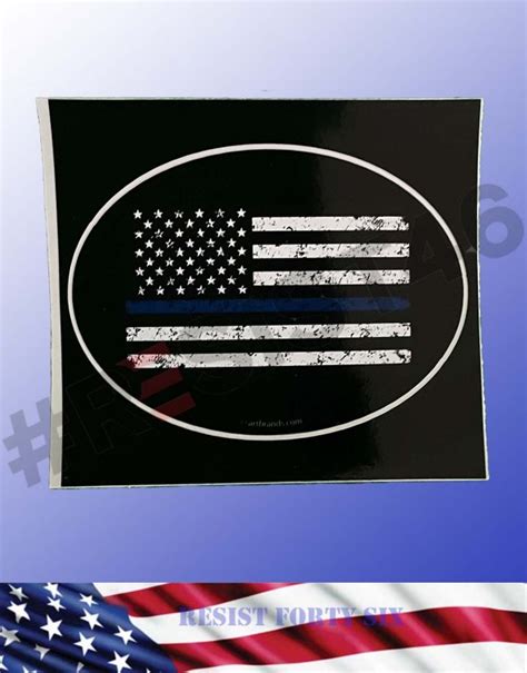 Thin Blue Line Sticker We Are The Resistance