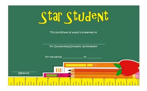 Star Student Certificate Template 1 Paddle Templates