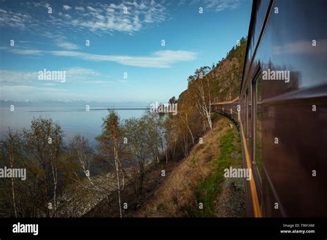Trans Siberian Railway At Lake Baikal Siberia Russia Stock Photo Alamy