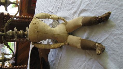 Antique Doll Body Leather Arms With Fingers Needs A Head And Care Fashion Type Antique Price