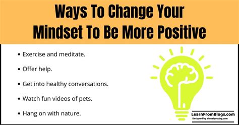 10 Ways To Change Your Mindset To Be Mor
