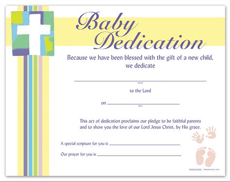 Free Printable Christian Baby Dedication Certificates