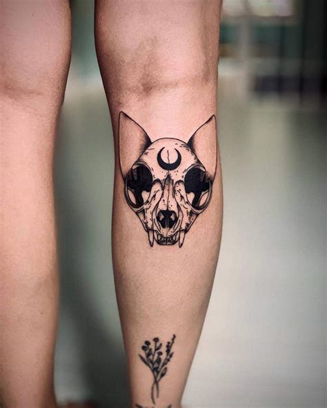 This is a nice twist from the usual sugar skull tattoo design. Top 67+ Best Cat Skull Tattoo Ideas - 2021 Inspiration Guide