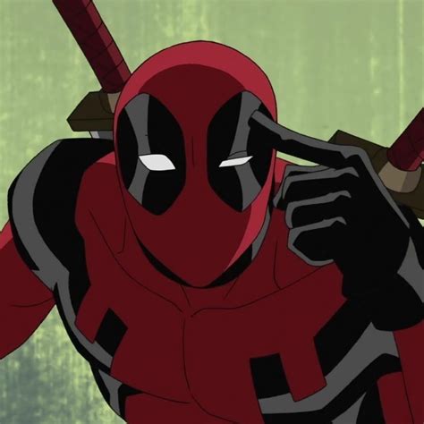 A Deadpool Character With Two Swords In His Hand