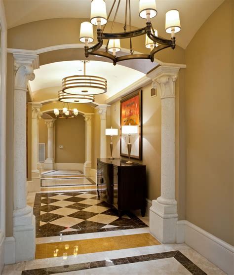 Art Deco Beige Brown Orange Hallway Love The Lamps And Light Fittings