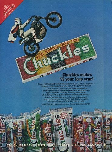 Chuckles Candy Ads 1975 Evel Knievel Chuckles Candy Ad Retro