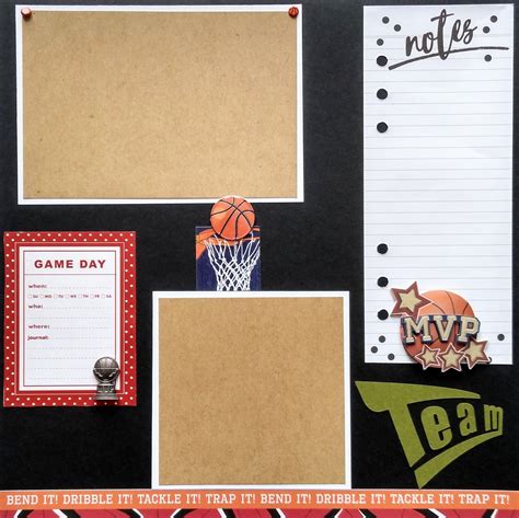 Two Basketball Scrapbook Pages Handmade Scrapbook Pages Handmade