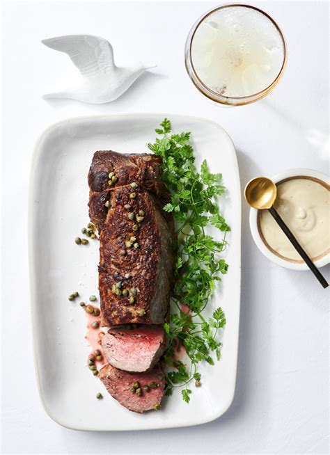 fillet of beef with anchovy and mustard dressing dish magazine