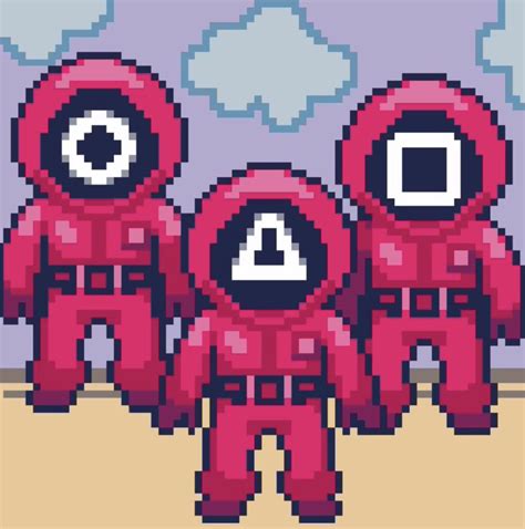 Squid Game Pixel Art This Was Actually Made By Color By Numbera R