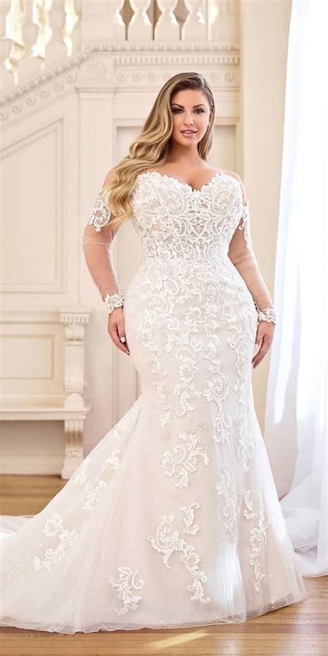 plus size wedding dresses with sleeves 21 ideas for bride plus size wedding dresses with