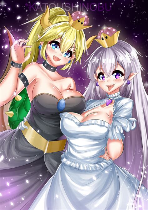 Bowsette And Princess Boo By Katoushinobu On Deviantart