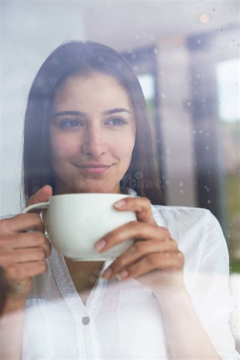 147 Beautiful Young Woman Drink First Morning Coffee Stock Photos