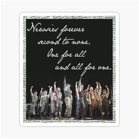Newsies Forever Second To None Sticker By Madisynbozarth Redbubble