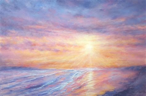 Sunset Paintings Sunset Bay Oil Painting Stella Dunkley Art Blog