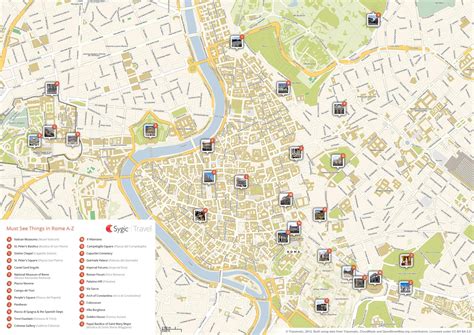 Attrazioni Di Roma Mappa Di Roma Mappa Di Italia Di Attrazioni Lazio