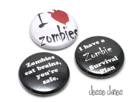Items Similar To Zombies I Heart Zombies Pin Back Button Badge