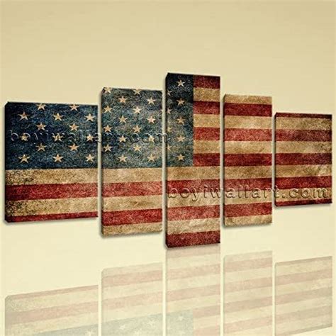 Extra Large Vintage American Flag Other Contemporary Wall