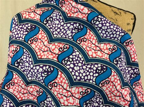 Congolese Fabric African Wax Print Fabric Ankara Fabric Dark Pink