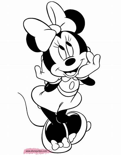 Minnie Mouse Coloring Pages Cartoon Clip Disney