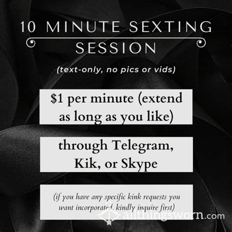 buy 10 minute textonly sexting session