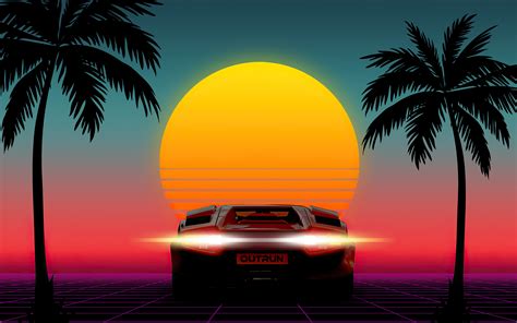 3840x2400 1980s Sunset Outrun 4k 4k Hd 4k Wallpapersimages
