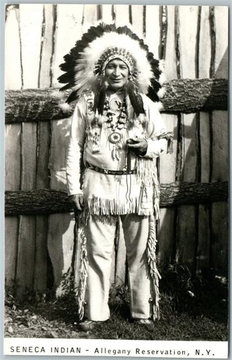 Seneca Indian Allegany Reservation Ny Vintage Real Photo Postcard
