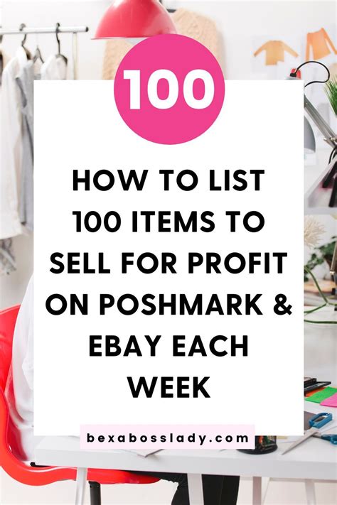 How To List 100 Items On Poshmark And Ebay Weekly Ebay Selling Tips