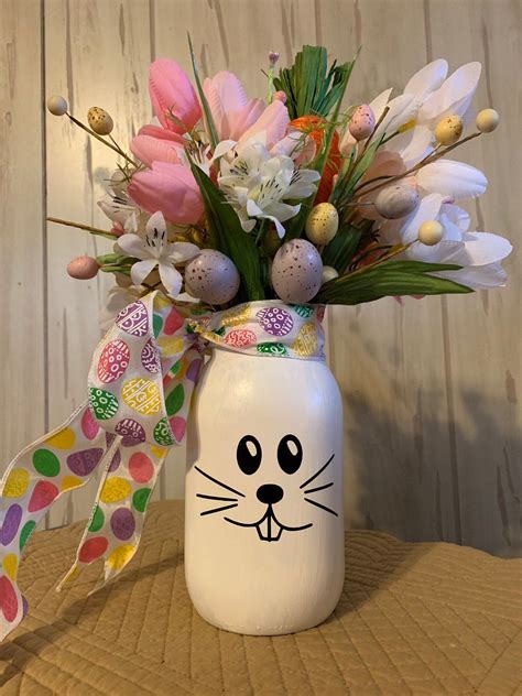 Excited To Share This Item From My Etsy Shop Easter Mason Jar Bunny