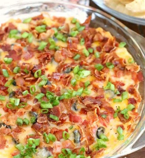 Warm Bacon Cheddar Dip Cheese Bacon Media Food And
