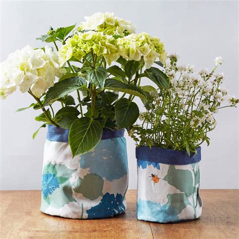 Fabric Plant Pot Or Storage Pot By Lorna Syson