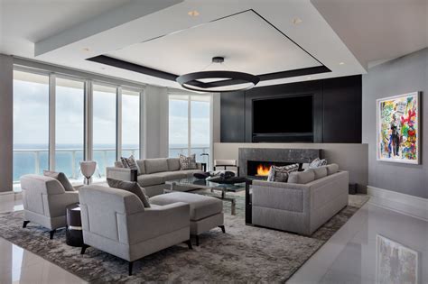 Penthouse Living Room Modern Living Room Miami By Willoughby