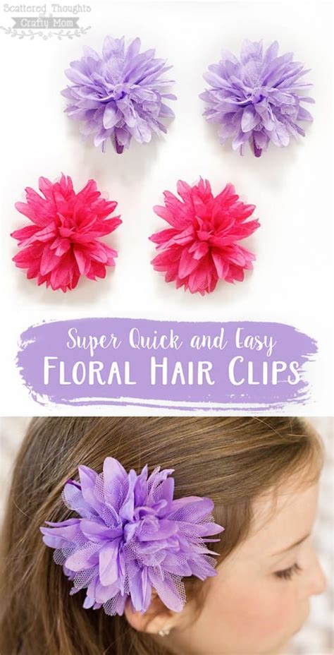 Easy Flower Hair Clips Scattered Thoughts Of A Crafty Mom By Jamie