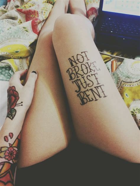 adorable women s quote tattoo on leg tattoomagz › tattoo designs