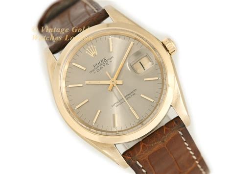 Rolex Oyster Perpetual Date Cal Ct Vintage Gold Watches