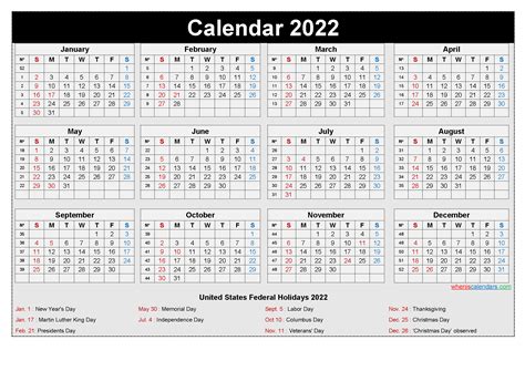 These dates may be modified as official changes are announced, so please check back regularly for updates. Free Printable Yearly 2022 Calendar with Holidays as Word, PDF - Free Printable 2020 Monthly ...