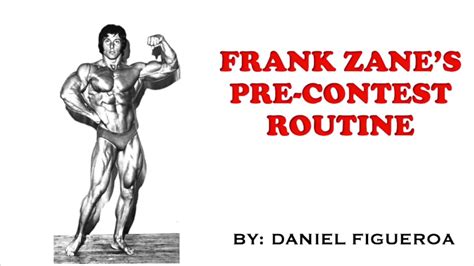 Frank Zanes Pre Contest Routine Secrets Of Advanced Bodybuilding