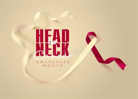 Head And Neck Cancer Awareness Calligraphy Poster Design Realistic