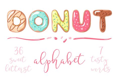 Donut Font Graphic By Azovskaya Creative Fabrica