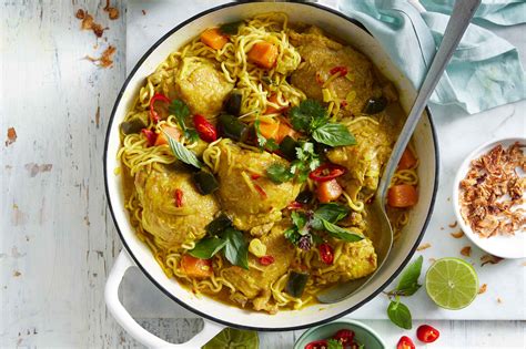 Coconut And Ginger Braised Chicken With Sweet Potato And Turmeric