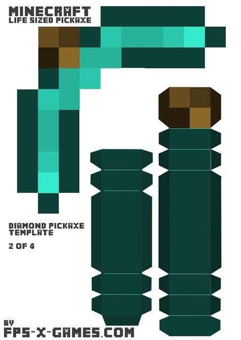 Printable Papercraft Cut Out Minecraft Life Sized Torch Template