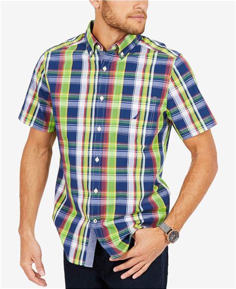 See similar items that are available for purchase now! Nautica Men's Big & Tall Plaid Woven Shirt | Shorts with ...