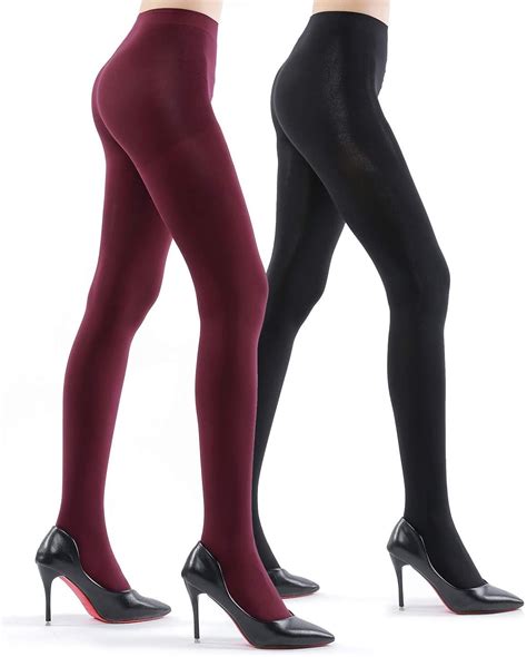 gandy 2 pairs ultra opaque tights for women 80d microfiber control top pantyhose at amazon women