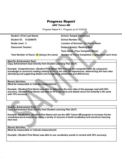 7 Progress Report Template Bookletemplate With Simple Report