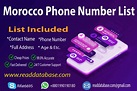 Morocco Cell Phone Numbers | Mobile Numbers | Read Database