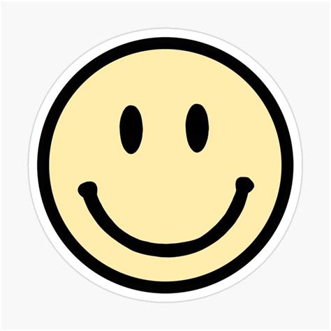 Yellow Smiley Face Sticker By Blar 417 In 2021 Yellow Smiley Face