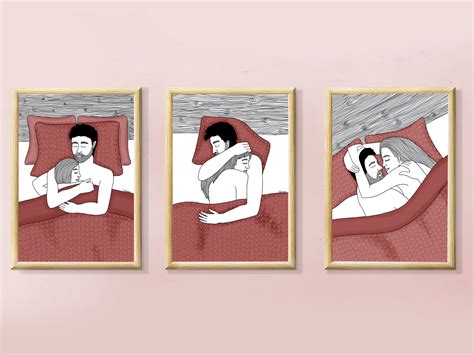 Set Of 3 Romantic Bedroom Art Prints Wall Art Romantic Art Etsy