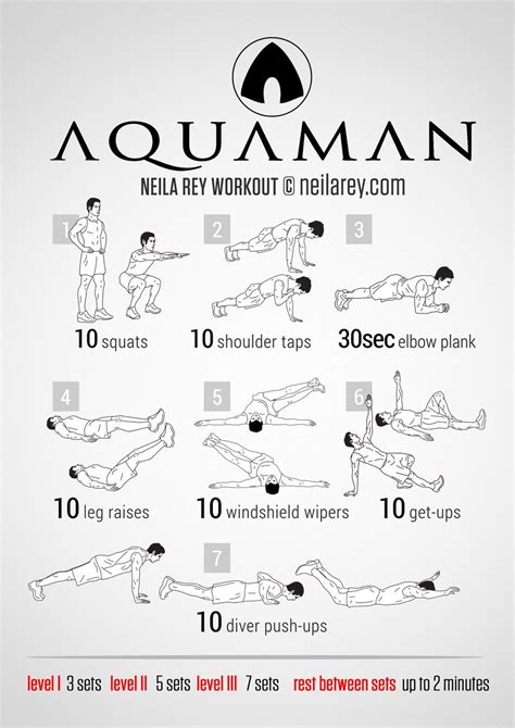 Aquaman Workout Fitness Bodyweight Superhero