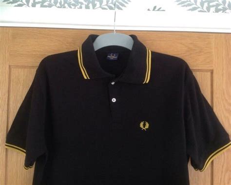 Mens Fred Perry Twin Tipped Polo Black And Yellow Polo Shirt Xxl In Ipswich Suffolk Gumtree
